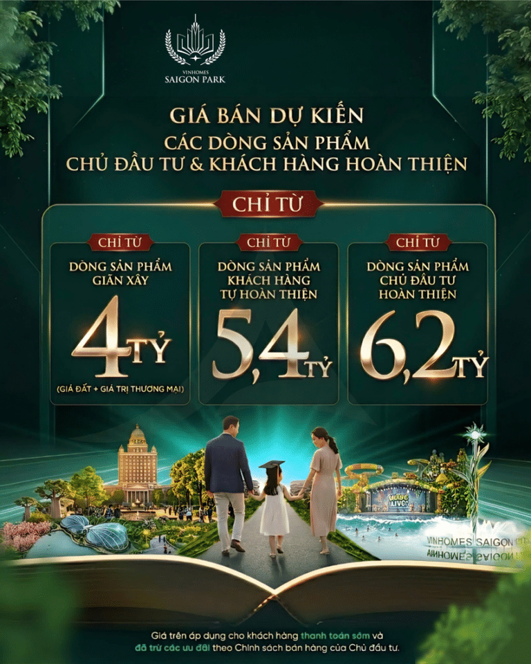 chính sách nhà phố vinhomes hóc môn