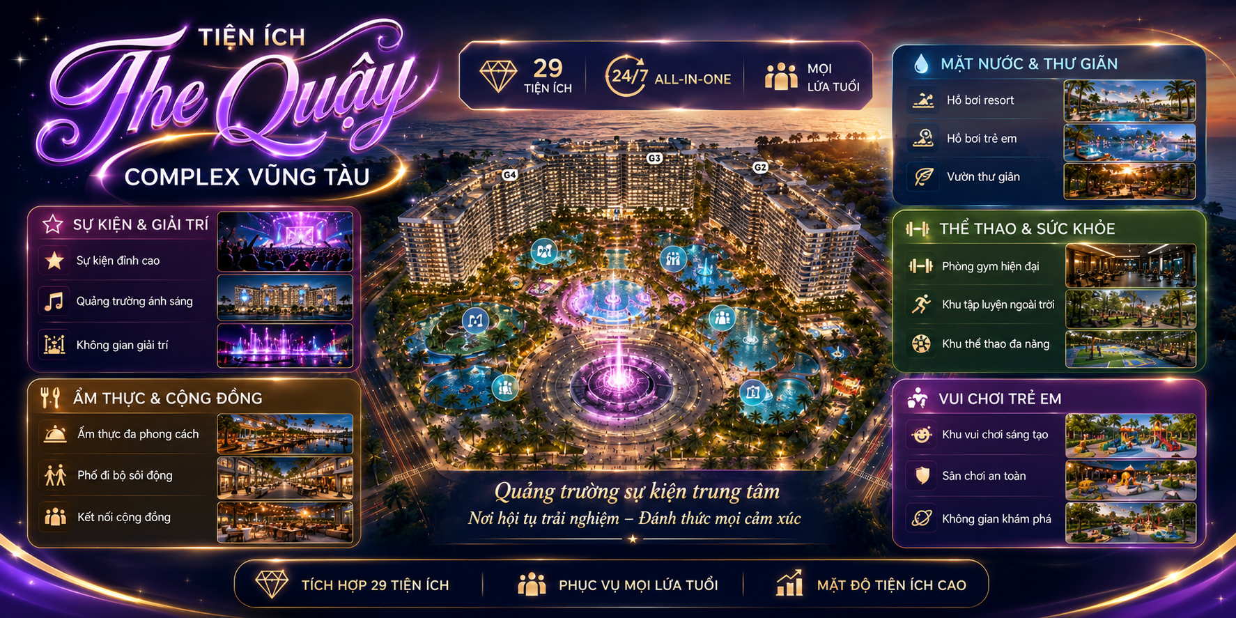 Hệ tiện ích là điểm nhấn định vị của The Quậy Complex Vũng Tàu